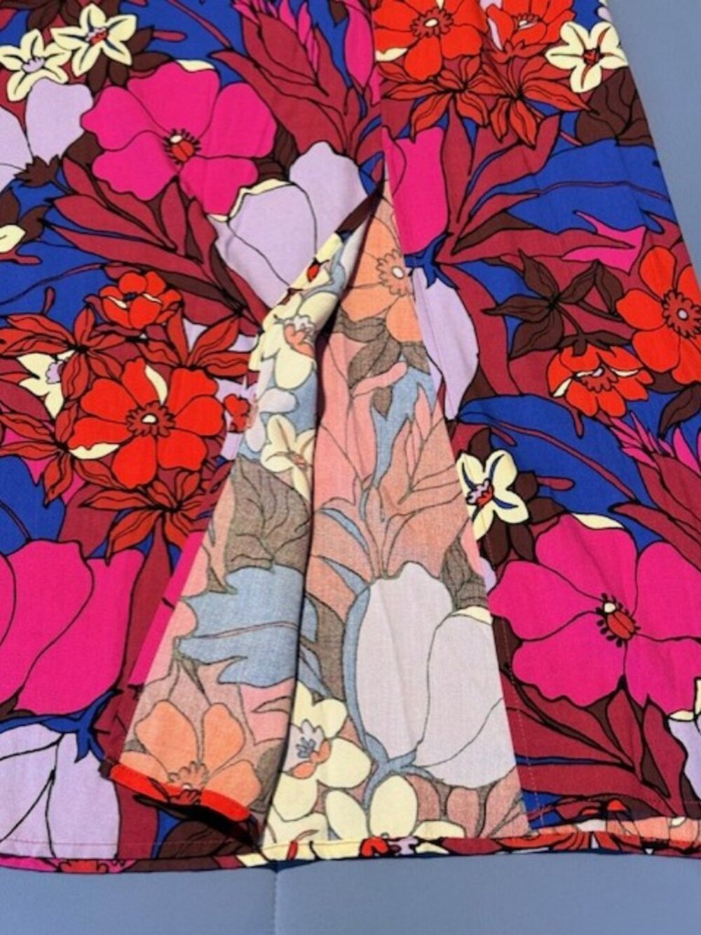 Adrianna by Adrianna Papell Women's Purple Floral Tie-Shoulder Dress Size 16 NWT - Picture 7 of 16